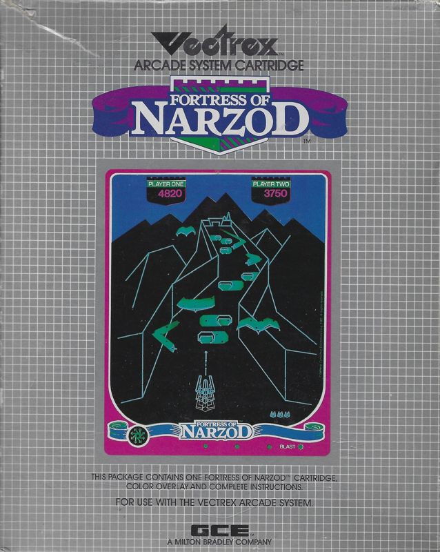 Fortress of Narzod box art for Vectrex